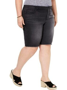 Style & Co. Black Washed Denim Bermuda Shorts